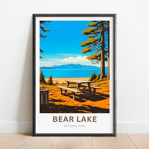 Bear Lake Travel Print - Bear Lake poster, Colorado Wall Art, Framed present, Gift Colorado Present