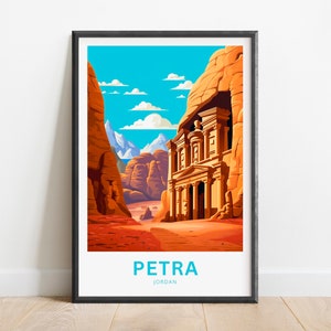 Petra Travel Print - Petra Poster, Petra Wandkunst, gerahmt Geschenk, Petra Geschenk