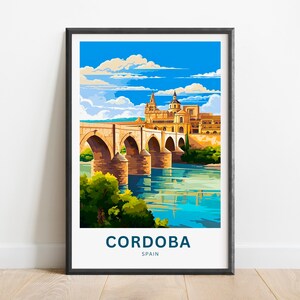 Cordoba Travel Print - Cordoba poster, Spain Wall Art, Framed present, Gift Spain Present