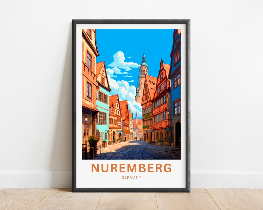 Nuremberg Print - Nuremberg Poster, Germany Wall Art, Framed Present ...
