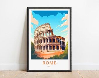 Rome Colosseum Travel Print - Rome poster, Italy Wall Art, Framed present, Gift Italy Present