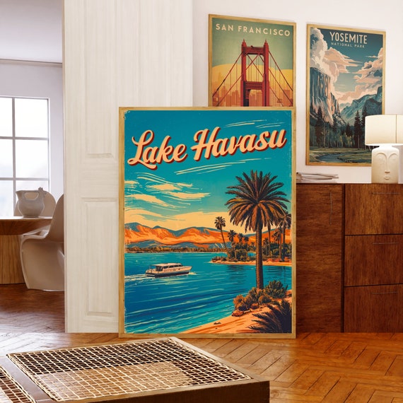 Lake Havasu Vintage Travel Poster: Arizona Wall Art, Framed Option