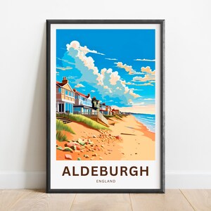 Aldeburgh Travel Print - Aldeburgh poster, England Wall Art, Framed present, Gift England Present