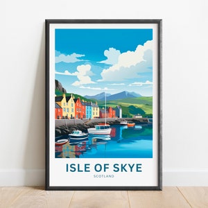 Isle of Skye Travel Print - Isle of Skye poster, Scotland Wall Art, Framed present, Gift Scotland Present