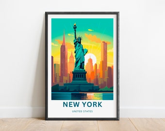 Statue of Liberty Print: New York Cityscape Wall Art