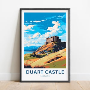 Duart Castle Travel Print - Duart Castle poster, Scotland Wall Art, Framed present, Gift Scotland Present