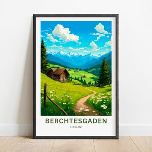 Berchtesgaden  Travel Print, Berchtesgaden Travel poster, Germany Wall Art, Wall Decor, Framed present, Gift Germany Present