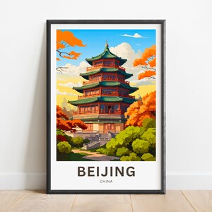 Beijing Travel Print - Beijing poster, China Wall Art, Framed present, Gift China Present