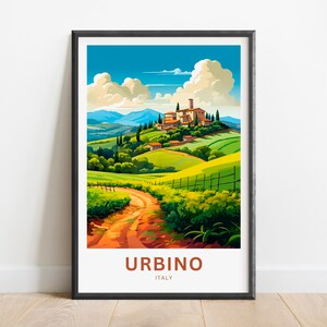 Urbino Travel Print - Urbino poster, Italy Wall Art, Framed present, Gift Italy Present