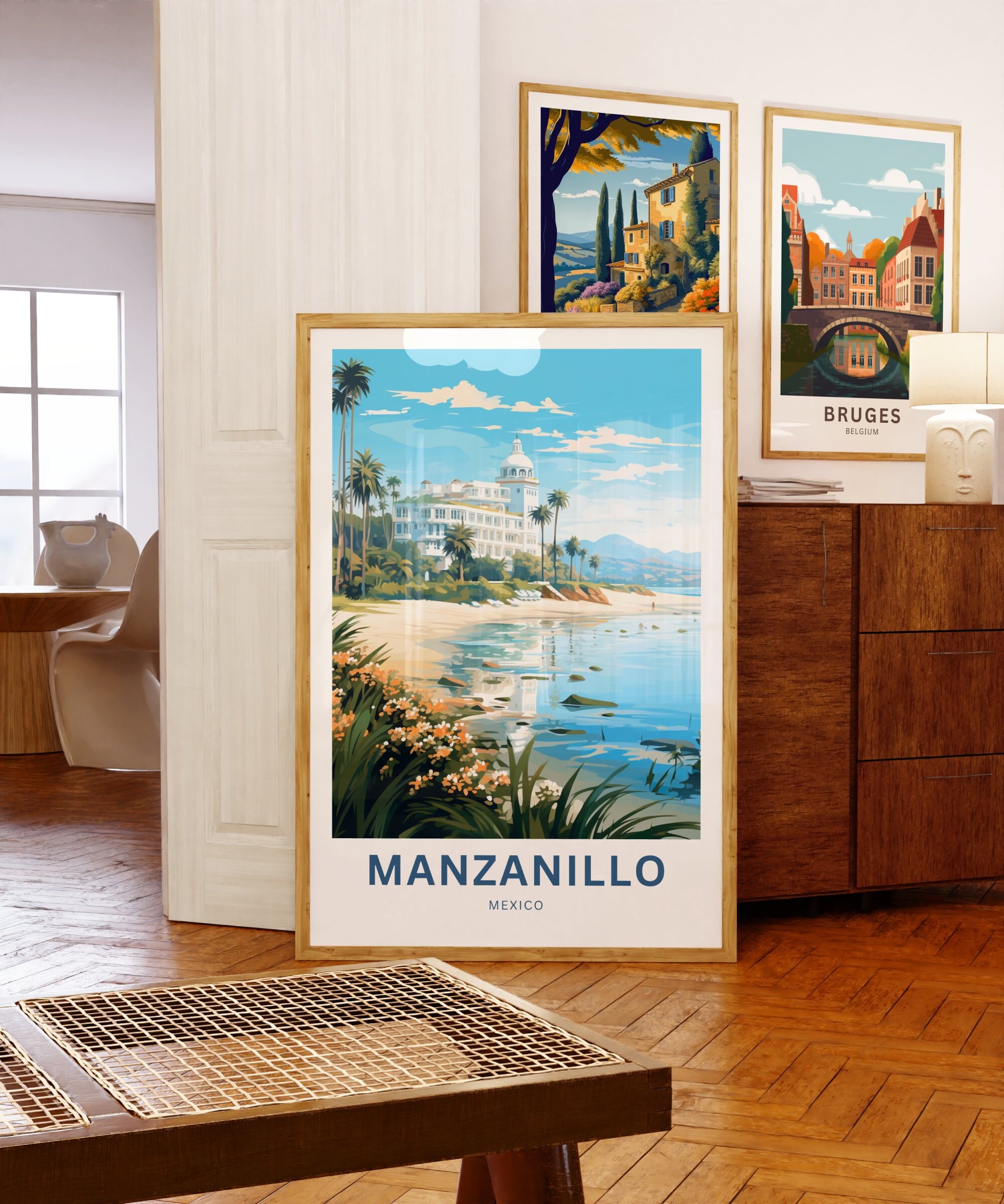 Personalized Manzanillo Travel Print - Manzanillo Poster, Mexico Wall ...
