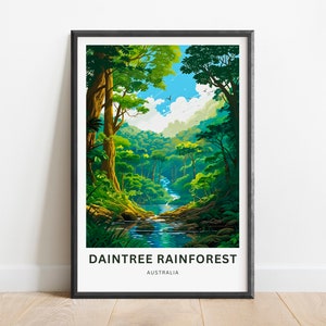 Daintree Rainforest Travel Print - Daintree Rainforest poster, Queensland, Australia Wall Art, Framed present, Gift Australia Present