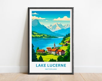 Vierwaldstätter See Reise - Vierwaldstättersee Vierwaldstättersee Poster, Vierwaldstättersee Reise Druck, Vierwaldstättersee Reise Poster, Geschenk Schweiz,