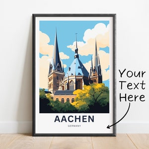Personligt resetryck från Aachen - Aachen-affisch, Tyskland-väggkonst, Inramad present, Gåva Tyskland-present