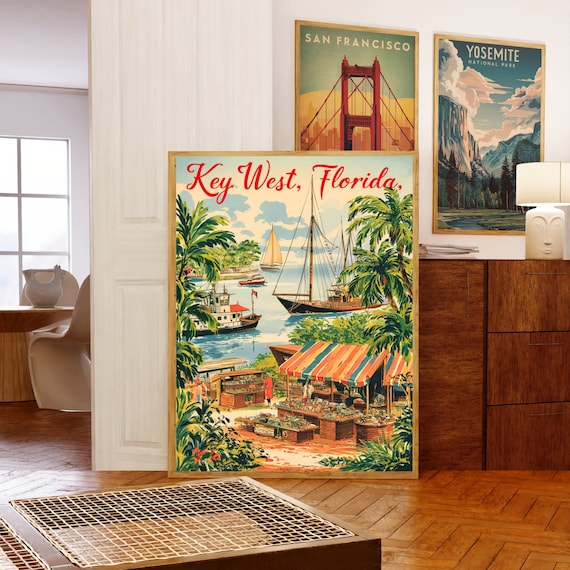 Poster Mappa Vintage Kissimmee Florida – Stampa Su Tela 23x28 Cm, Decorazione Da Parete