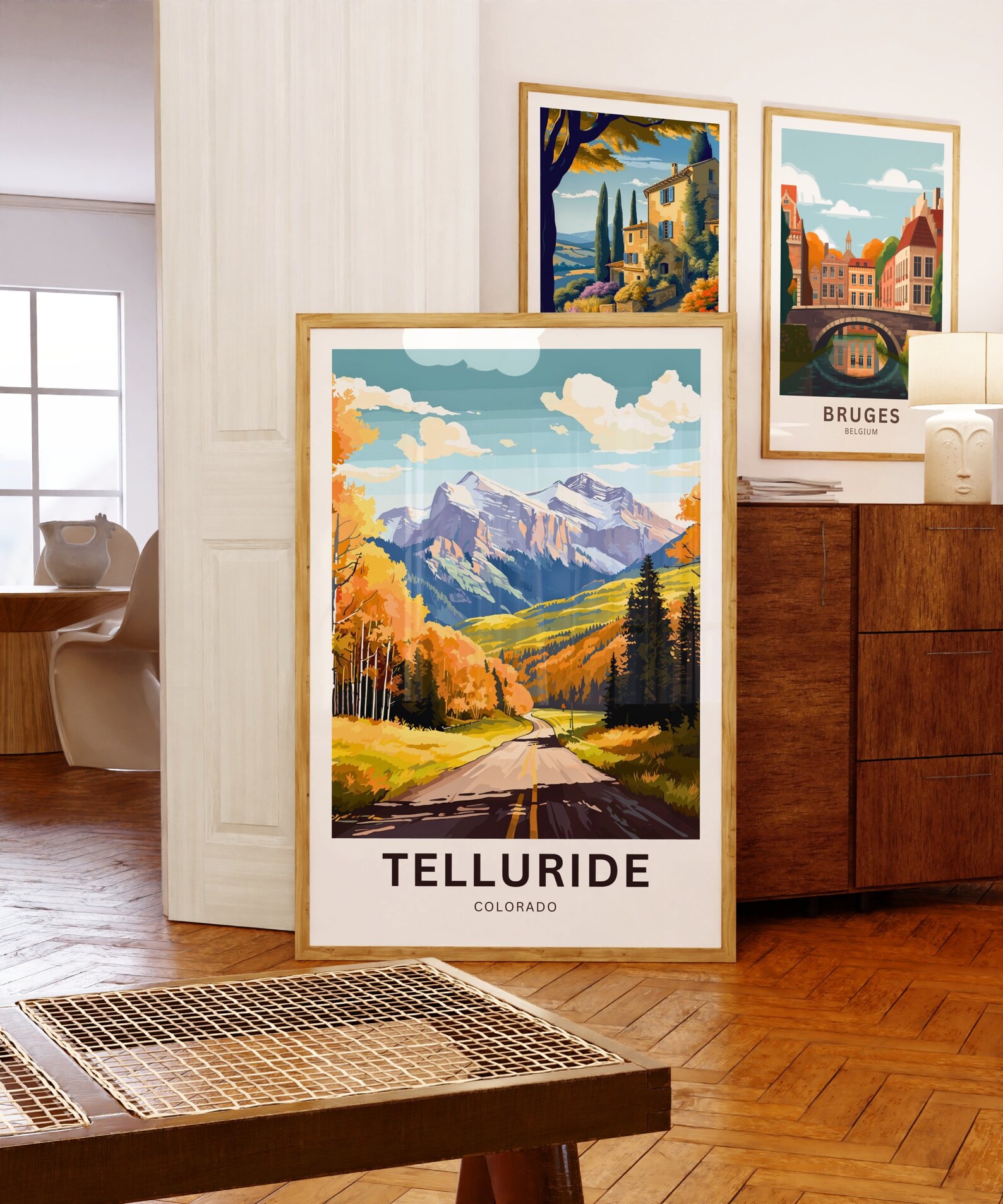 Telluride Travel Print - Telluride Poster, Colorado Wall Art, Framed ...