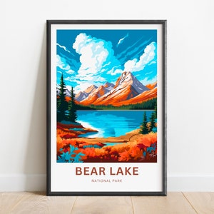 Bear Lake Travel Print - Bear Lake poster, Colorado Wall Art, Framed present, Gift Colorado Present