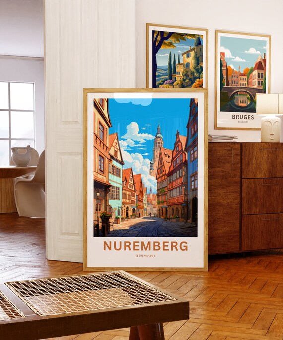 Nuremberg Print - Nuremberg Poster, Germany Wall Art, Framed