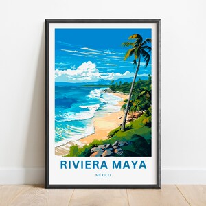 Riviera Maya Travel Print - Riviera Maya poster, Mexico Wall Art, Framed present, Gift Mexico Present
