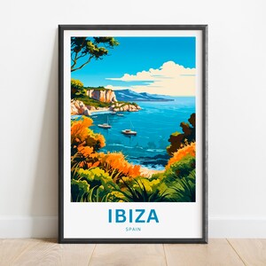 Ibiza Travel Print - Ibiza poster, Spain Wall Art, Framed present, Gift Spain Present