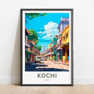 Kochi Travel Print - Kochi  poster, India Wall Art, Framed present, Gift India Present