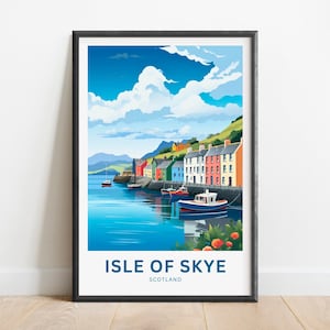 Isle of Skye Travel Print - Isle of Skye poster, Scotland Wall Art, Framed present, Gift Scotland Present