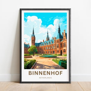 Binnenhof Travel Print - Binnenhof poster, Netherlands Wall Art, Framed present, Gift Netherlands Present