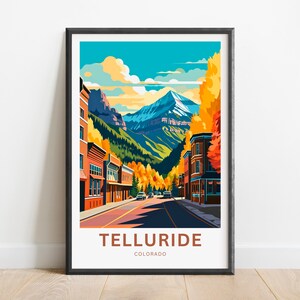 Telluride Travel Print - Telluride poster, Colorado Wall Art, Framed present, Gift Colorado Present