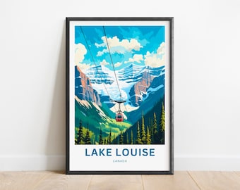 Lake Louise Wand Kunst Druck: Türkisfarbenes Wasser, Bergblick