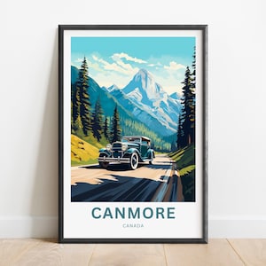 Canmore Travel Print - Canmore poster, Canada Wall Art, Framed present, Gift Canada Present