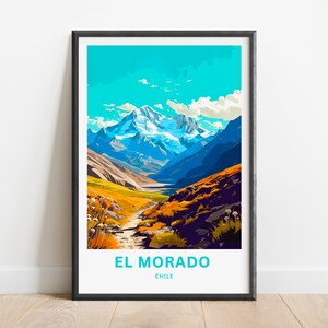 El Morado Travel Print - El Morado poster, Chile Wall Art, Framed present, Gift Chile Present