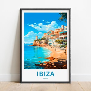 Ibiza Travel Print - Ibiza poster, Spain Wall Art, Framed present, Gift Spain Present