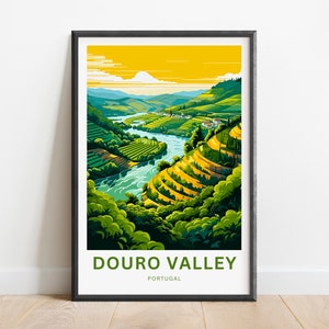 Douro Valley Travel Print - Douro Valley poster, Portugal Wall Art, Framed present, Gift Portugal Present