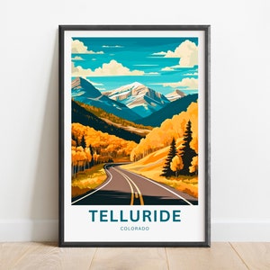 Telluride Travel Print - Telluride poster, Colorado Wall Art, Framed present, Gift Colorado Present