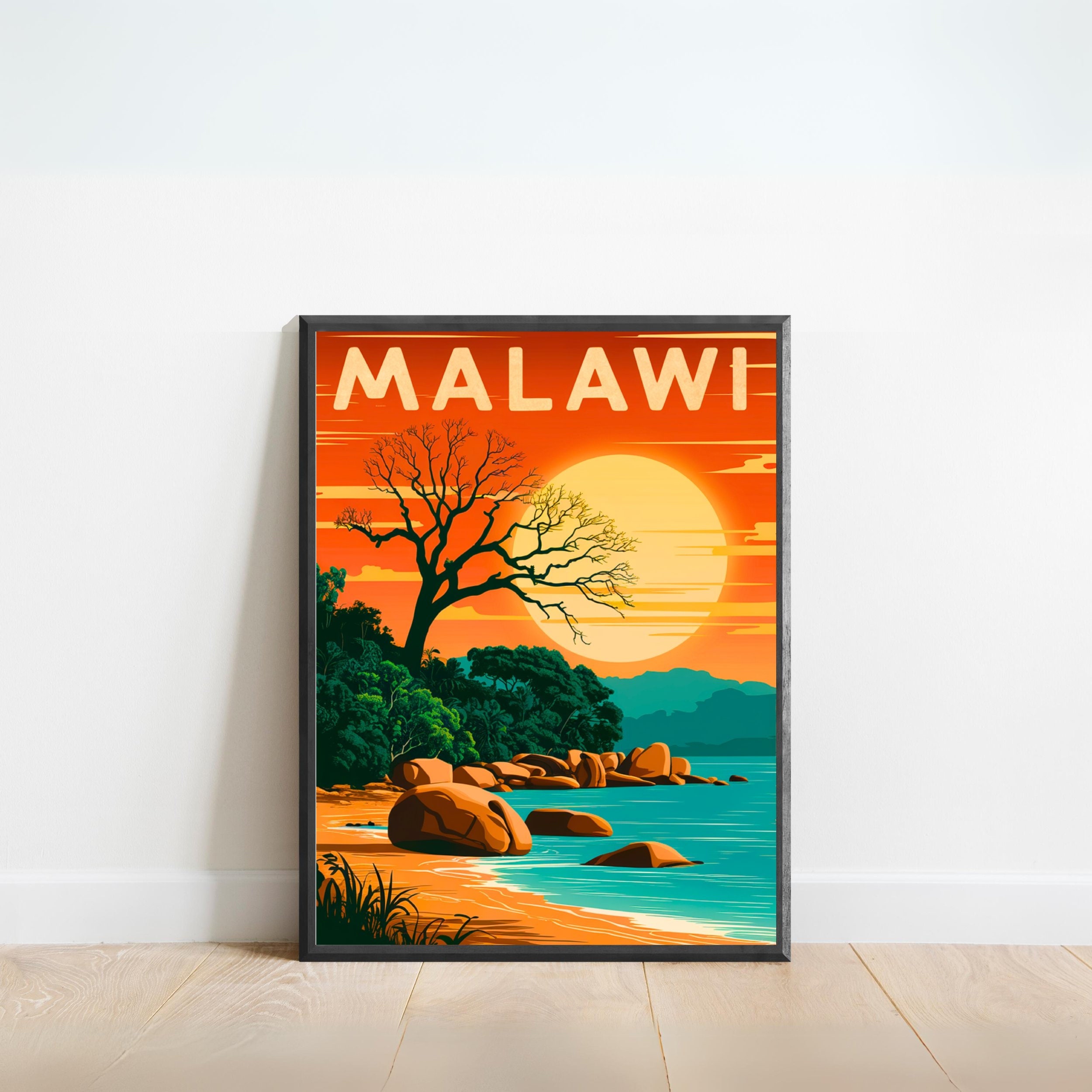 Gepersonaliseerde Malawi Straatbord Malawi Vlag Metalen Teken Hoofdstad van Malawi Metalen Teken Road Vintage Metalen Muur