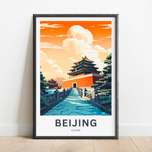 Beijing Travel Print - Beijing poster, China Wall Art, Framed present, Gift China Present