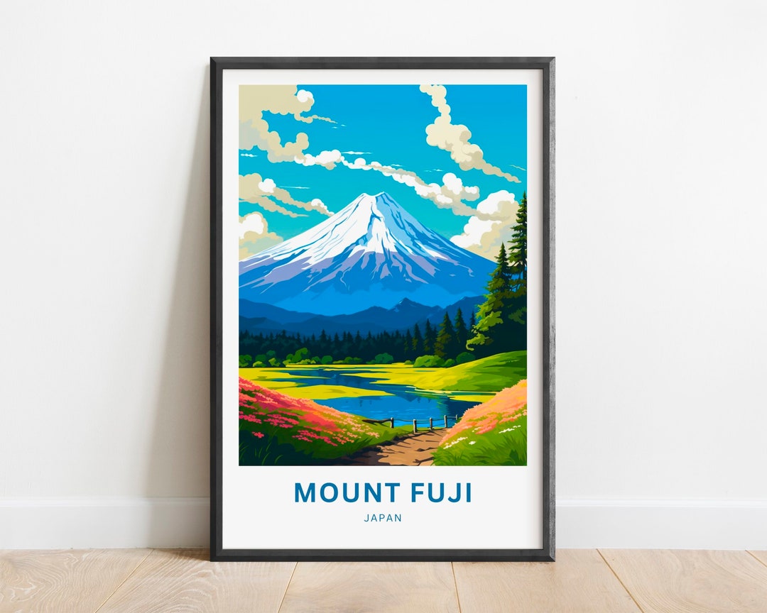 Mount Fuji Japan Art Print: Modern Mountain Landscape Poster - Etsy