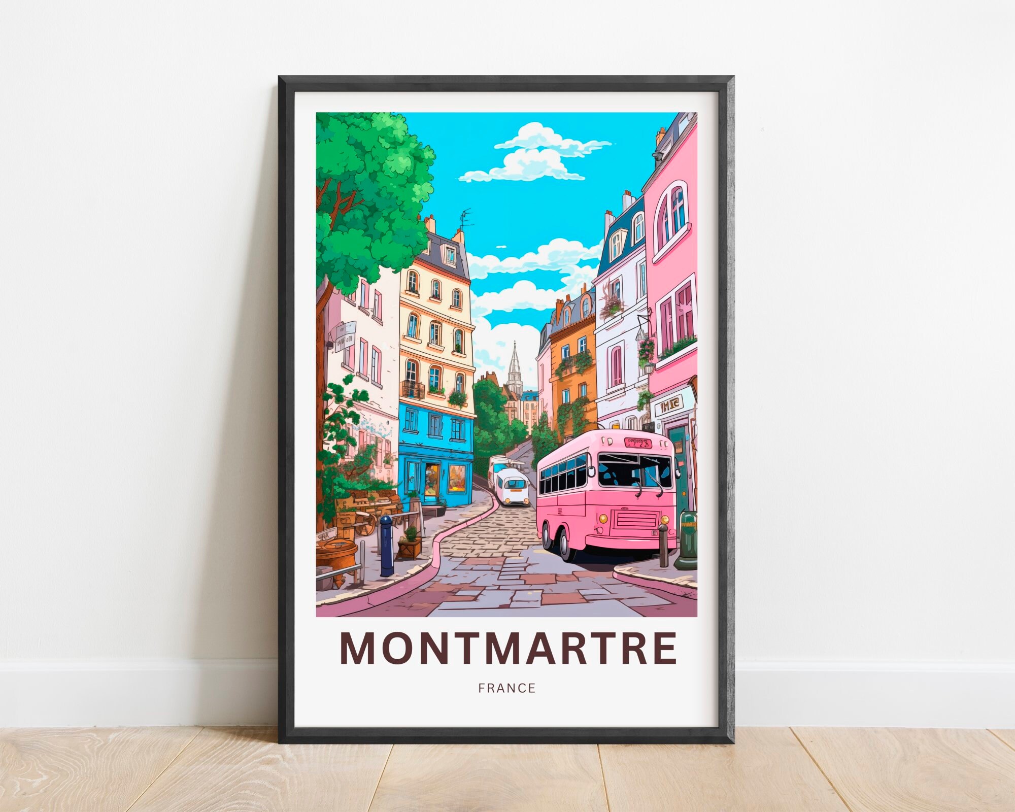 Montmartre Travel Print - Montmartre Poster, France Wall Art