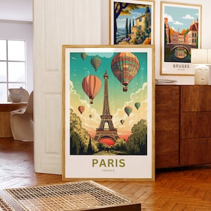 Paris Travel Print - Paris poster, France Wall Art, Framed present, Gift French Present