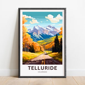 Telluride Travel Print - Telluride poster, Colorado Wall Art, Framed present, Gift Colorado Present