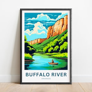 Buffalo River Reise-Druck - Buffalo River Poster, Arkansas Wandkunst, gerahmtes Geschenk, Geschenk Arkansas vorhanden