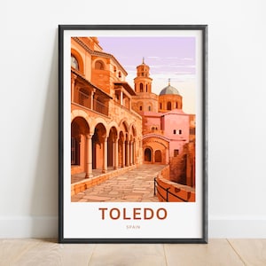 Toledo Travel Print - Toledo poster, Spain Wall Art, Wall Decor, Framed present, Gift Spain Present
