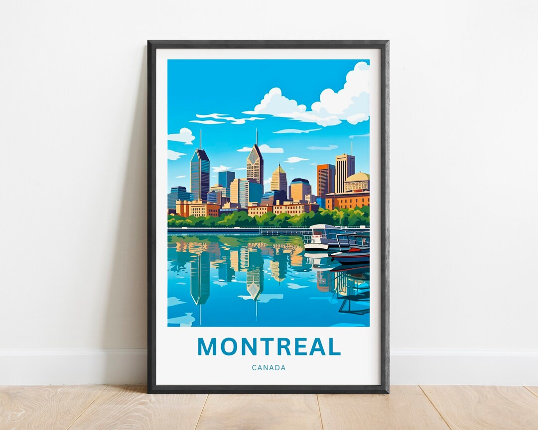 Montreal Travel Print Montreal Poster Canada Wall Art Etsy