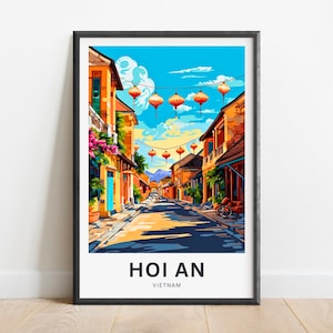 Hoi An Travel Print - Hoi An poster, Vietnam Wall Art, Framed present, Gift Vietnam Present