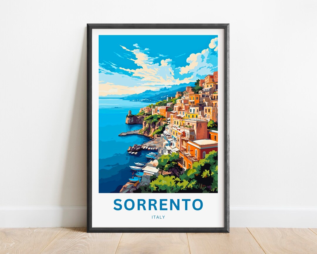 Sorrento Travel Print Sorrento Poster, Italy Wall Art, Framed Present, Gift Italy Present - Etsy