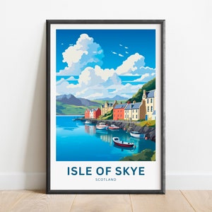 Isle of Skye Travel Print - Isle of Skye poster, Scotland Wall Art, Framed present, Gift Scotland Present