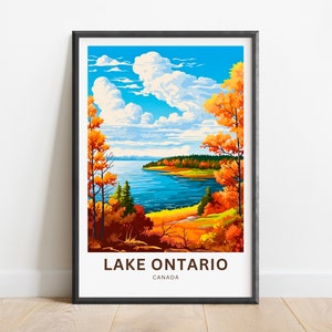 Lake Ontario Travel Print - Lake Ontario poster, Canada Wall Art, Framed present, Gift Canada Present