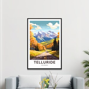 Telluride Travel Print - Telluride Poster, Colorado Wall Art, Framed ...