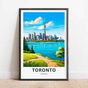 Toronto Travel Print - Toronto poster, Canada Wall Art, Framed present, Gift Canada Present