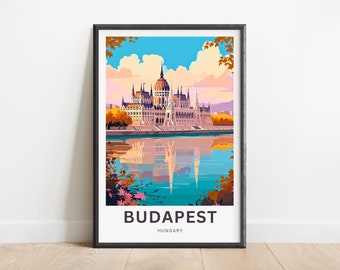 Budapest Travel Print - Budapest poster, Hungary Wall Art, Framed present, Gift Hungary Present