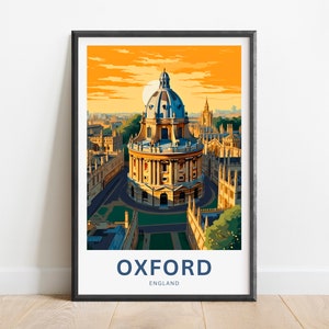 Oxford Travel Print - Oxford poster, England Wall Art, Framed present, Gift England Present